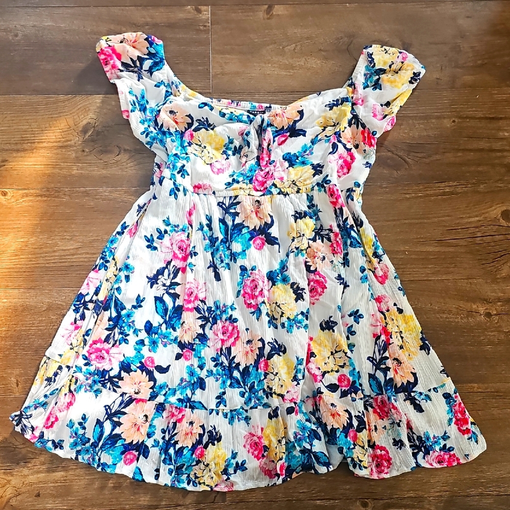 Torrid Size 2 Floral Skater Dress With Pockets